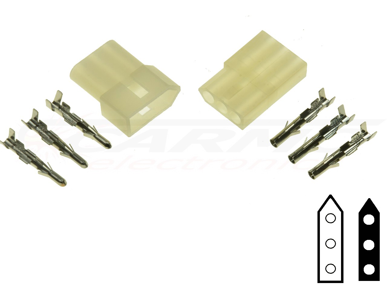 3 Polos BMW Aprilia Moto Conector Set - Haga click en la imagen para cerrar