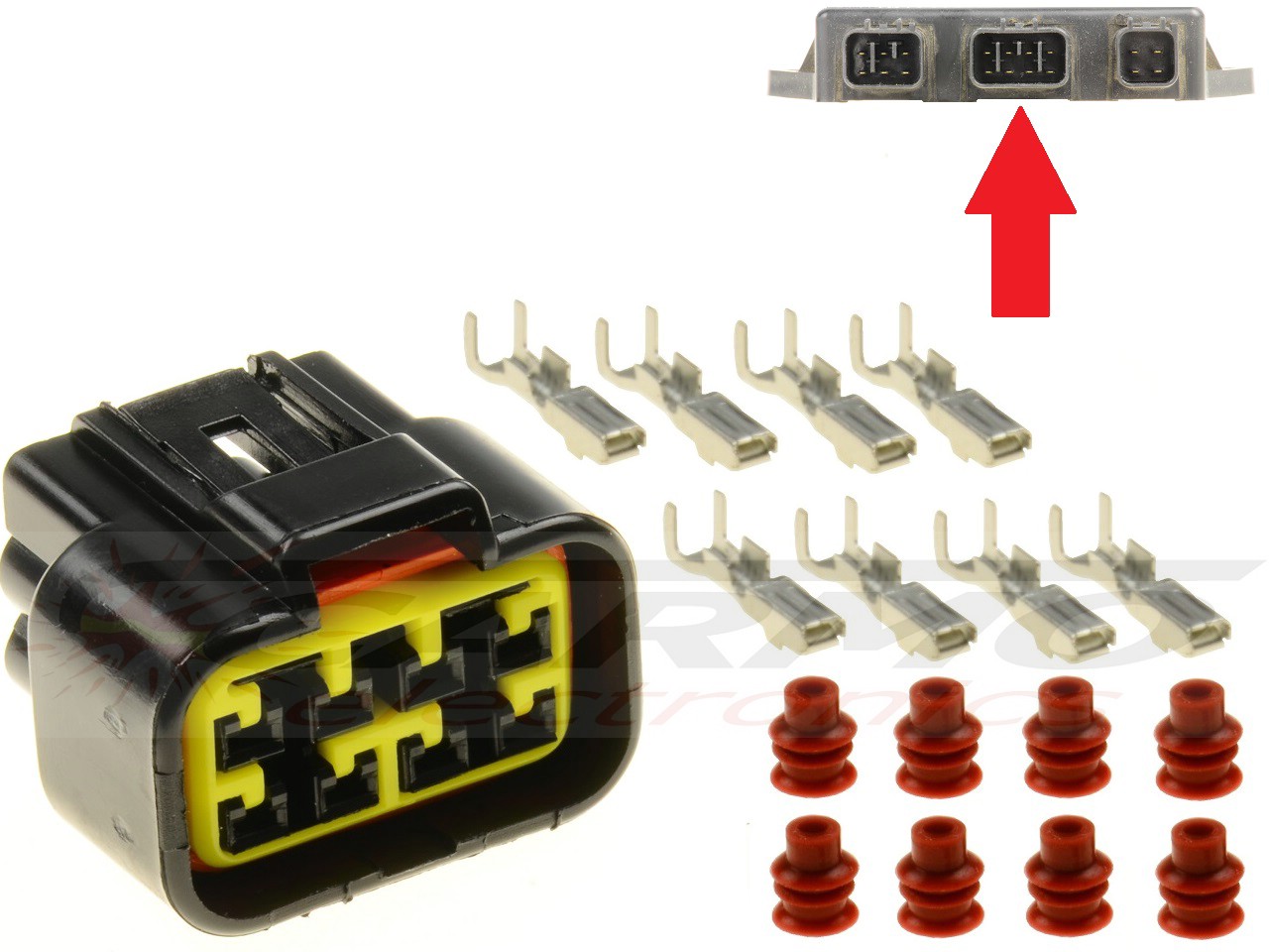 Conector CDI ECU de 8 polos para moto - Haga click en la imagen para cerrar