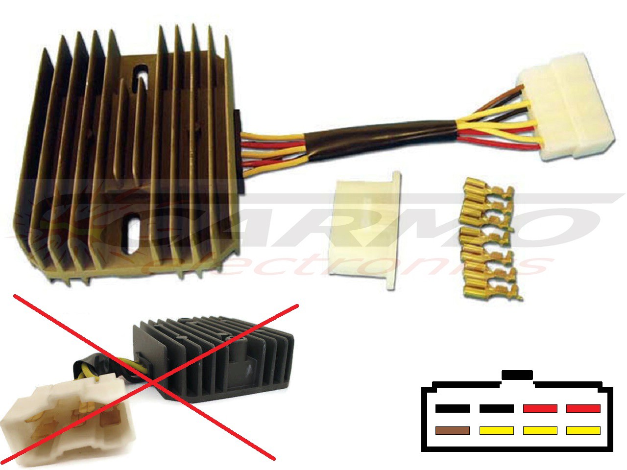 CARR1271 Kawasaki KLF400 MOSFET Regulador de voltaje rectificador - Haga click en la imagen para cerrar