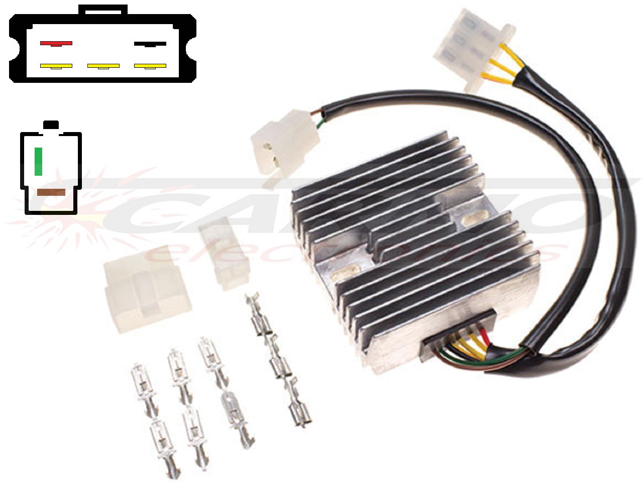 CARR341 - Kawasaki Z650 KZ650 MOSFET Regulador de voltaje rectificador - Haga click en la imagen para cerrar