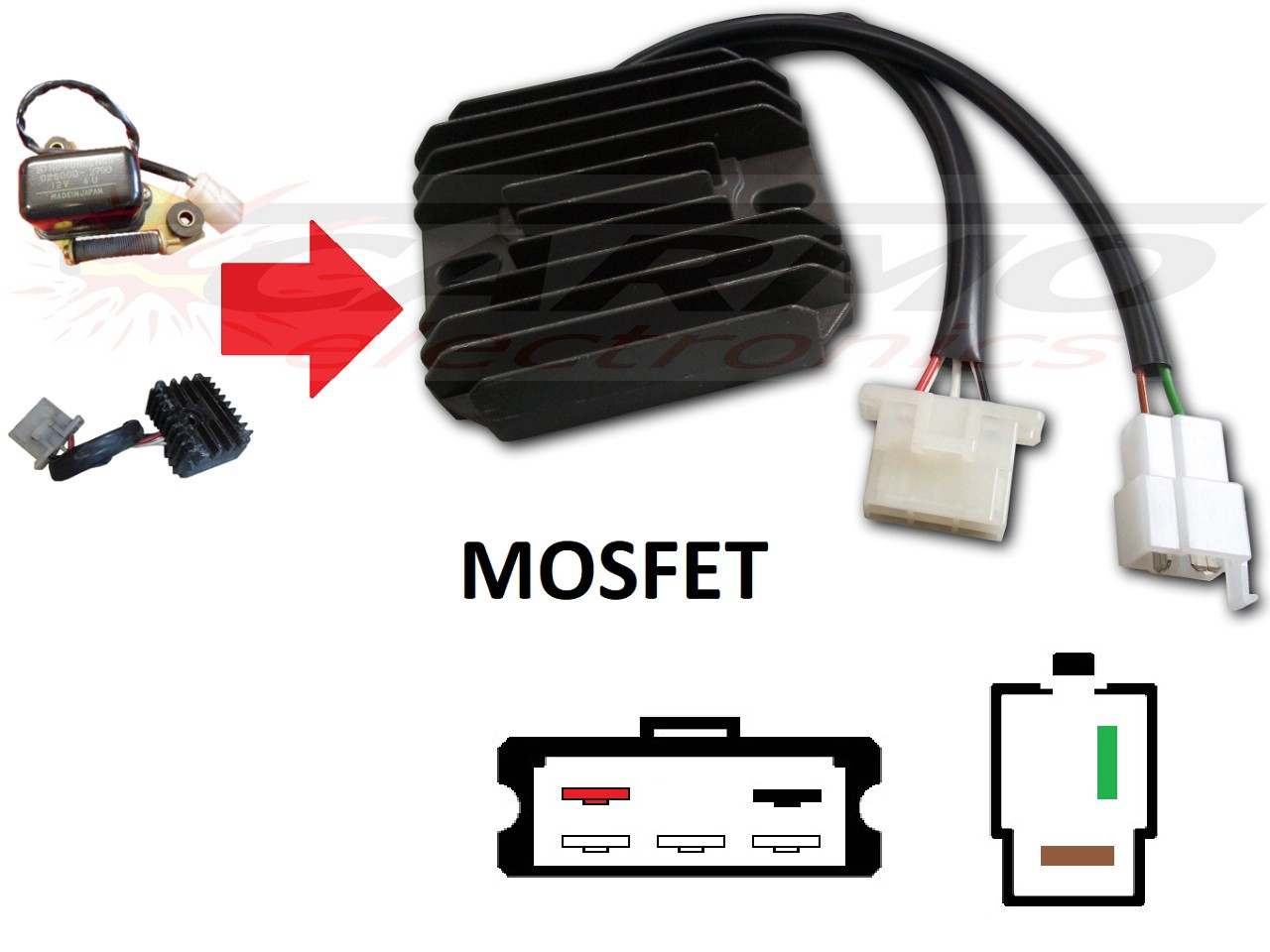 CARR381 - Yamaha XS MOSFET Regulador de voltaje rectificador - Haga click en la imagen para cerrar