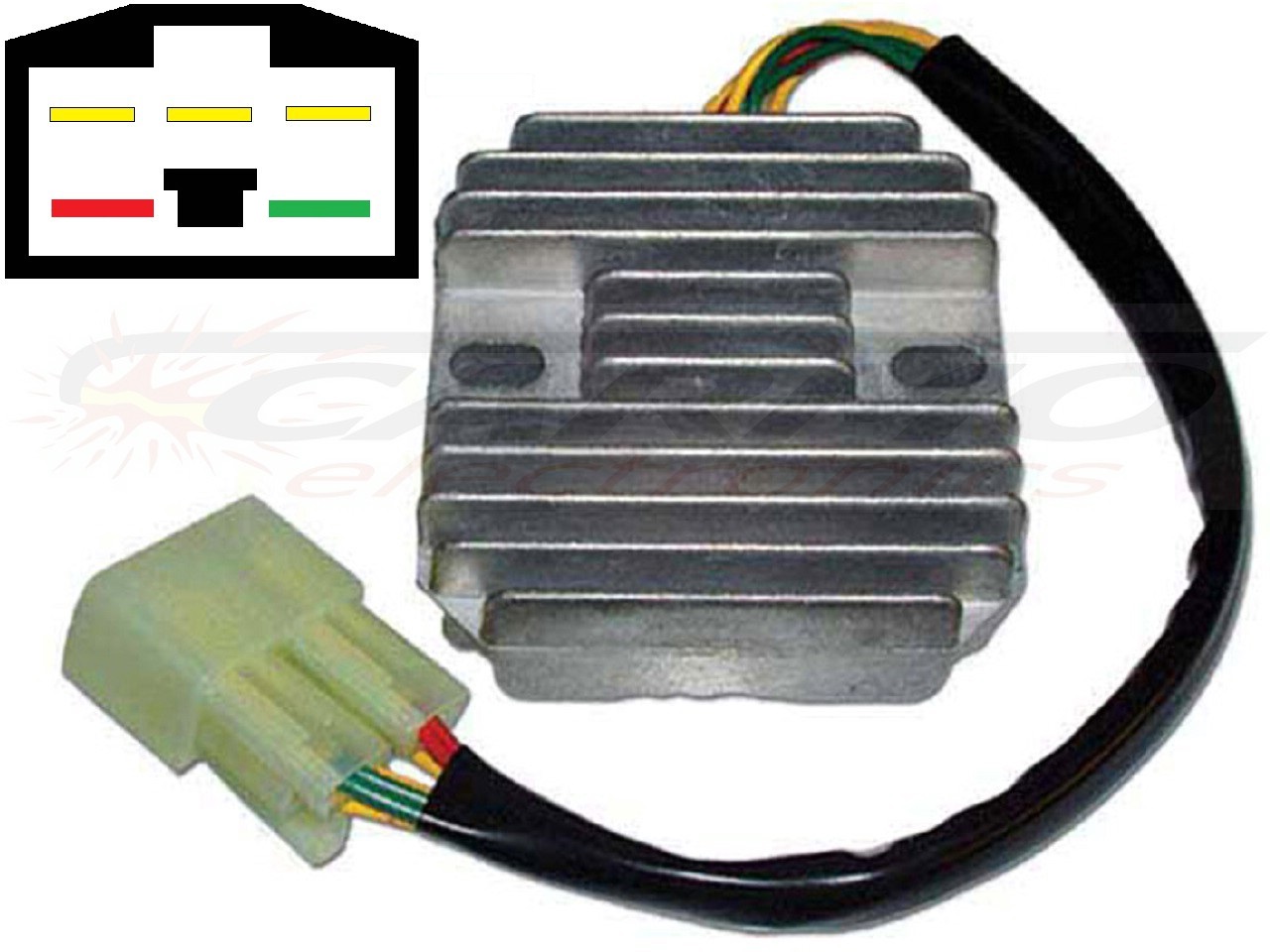 CARR591 Honda VFR400 MOSFET Regulador de voltaje rectificador - Haga click en la imagen para cerrar