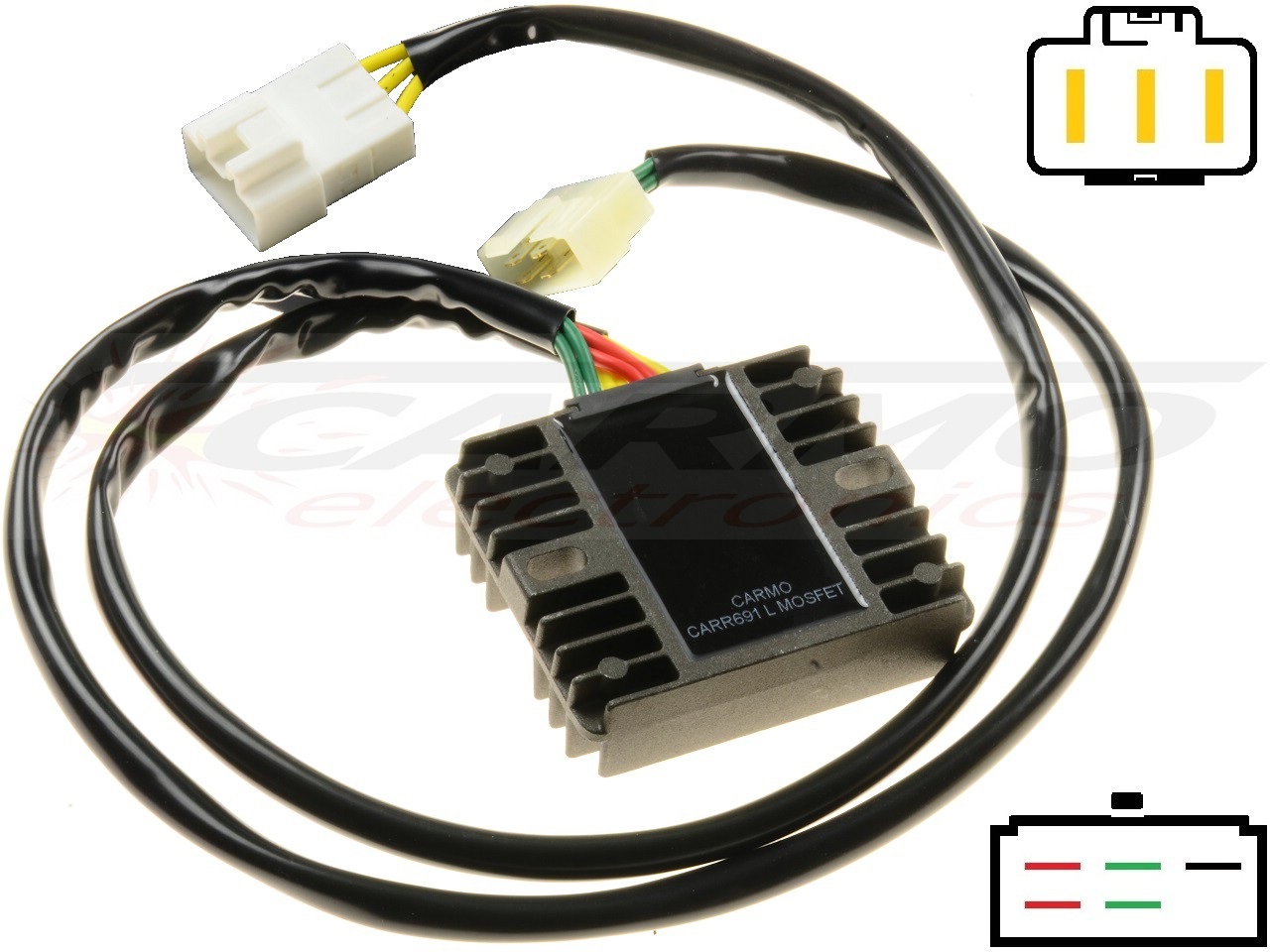 CARR694xx Honda CBR1100XX 2001 - 2006 MOSFET Regulador de voltaje rectificador - Haga click en la imagen para cerrar