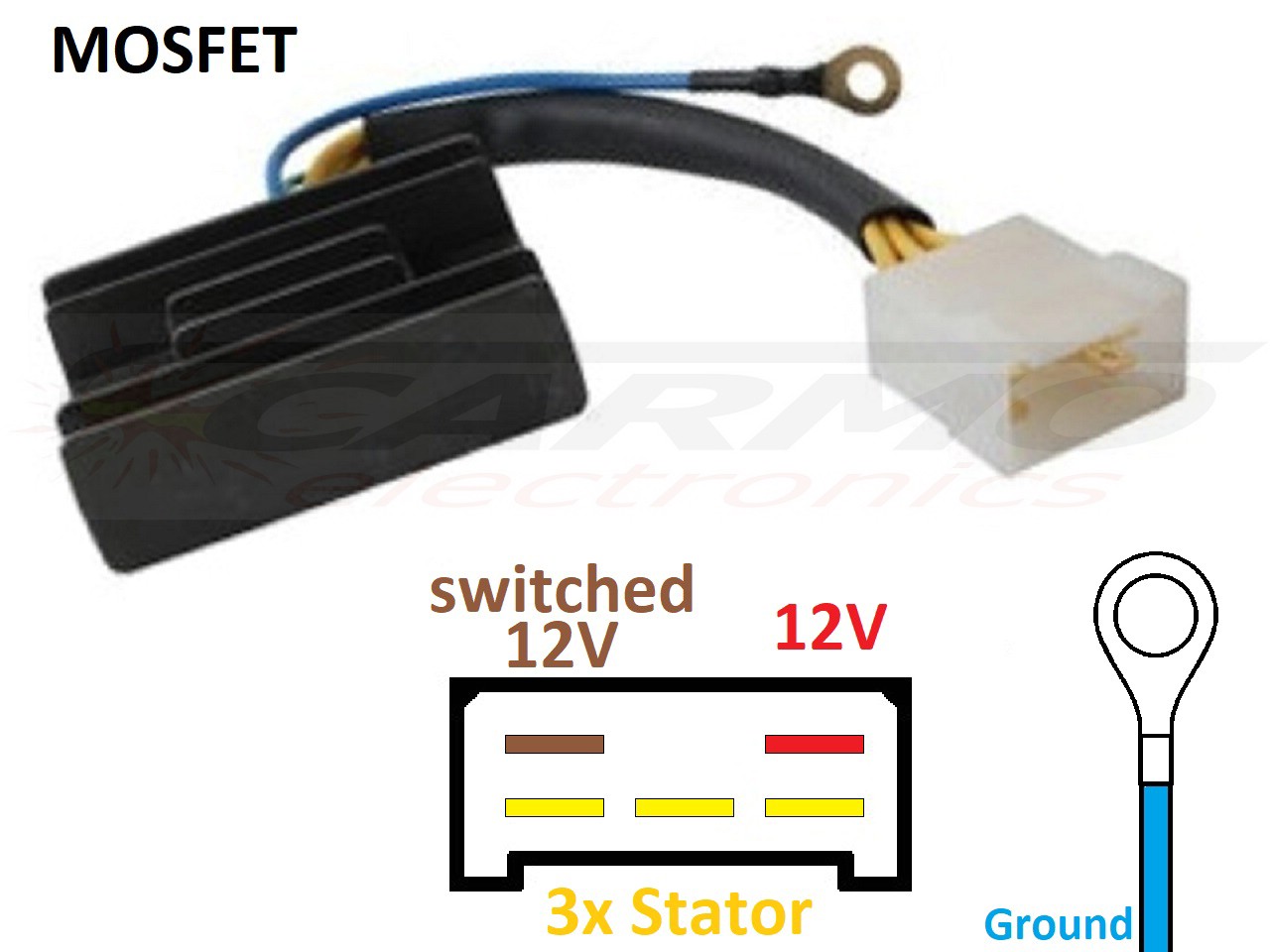 CARR8254 Aprilia MOSFET Regulador de voltaje rectificador - Haga click en la imagen para cerrar