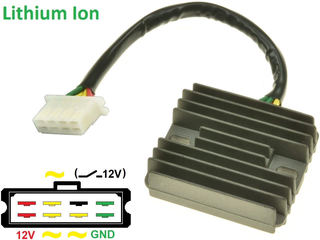 CARR291-LI - Honda CB750A GL1000 GL1100 GL1200 GoldWing MOSFET Regulador de voltaje rectificador - Lithium Ion - Haga click en la imagen para cerrar