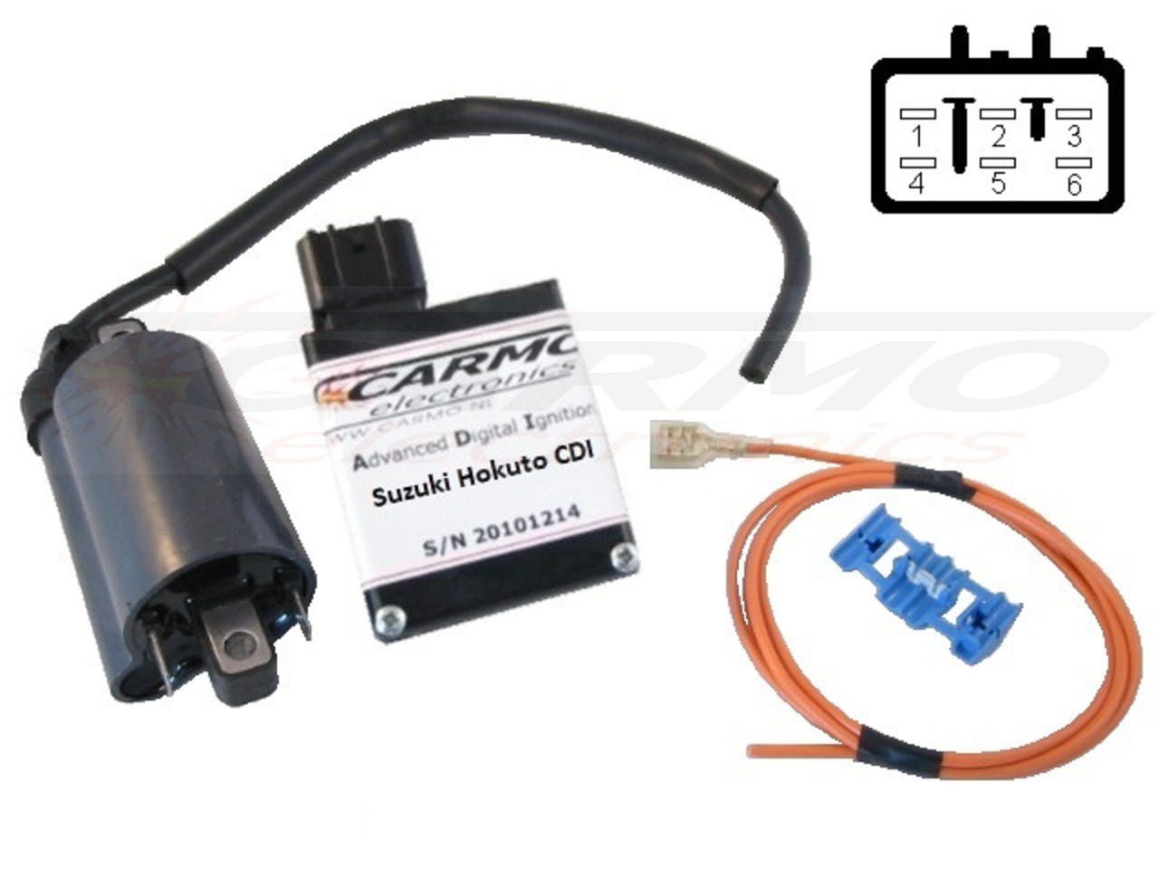 Conjunto Suzuki UG110 Hokuto Unidad De Control Del Motor ECU CDI (J78, CB7461) - Haga click en la imagen para cerrar