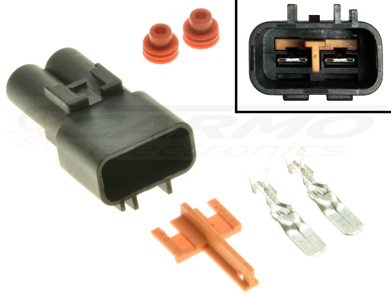 2 Polos Moto Conector - Suzuki Regulador de voltaje rectificador - Haga click en la imagen para cerrar