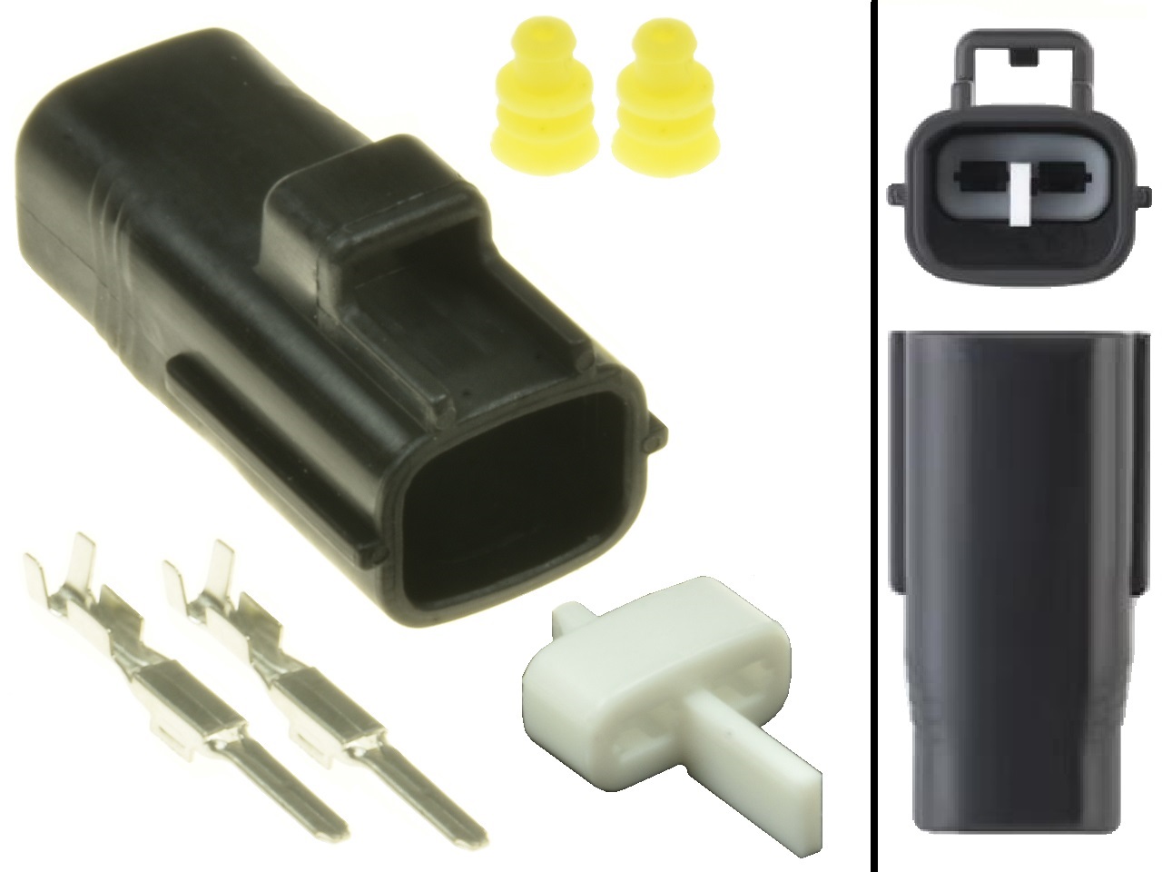 2 pin power connector ZERO conector de moto (10-0750401) - Haga click en la imagen para cerrar